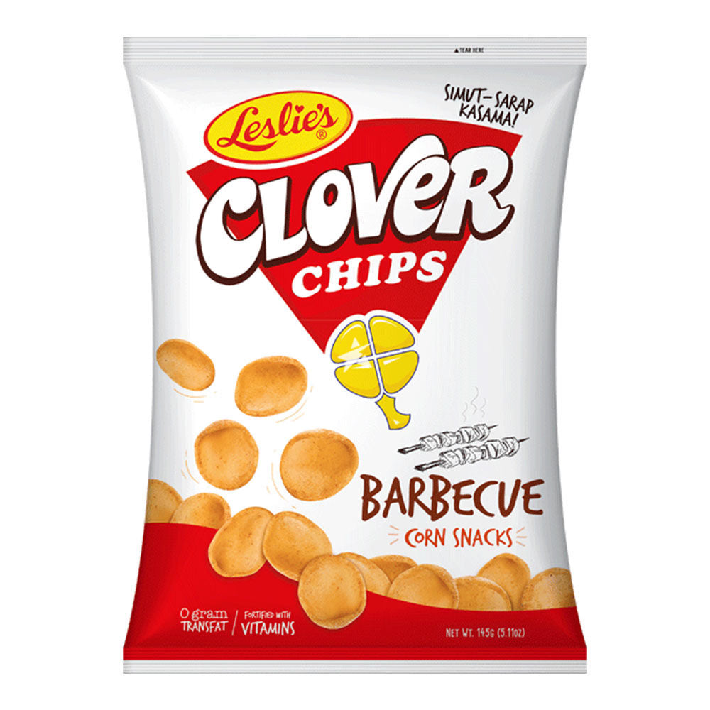 Leslie's Clover Corn Snack Chips Barbecue Flavour 145g