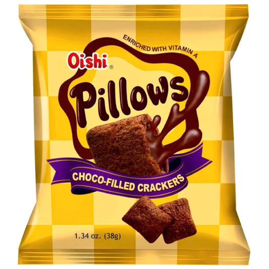Oishi Pillows Choco-Filled Crackers 38g
