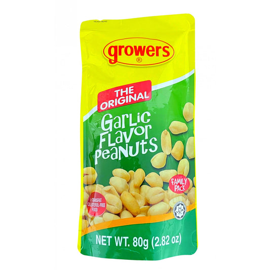 GROWERS
Garlic Flavoured Peanuts Nuts 80g